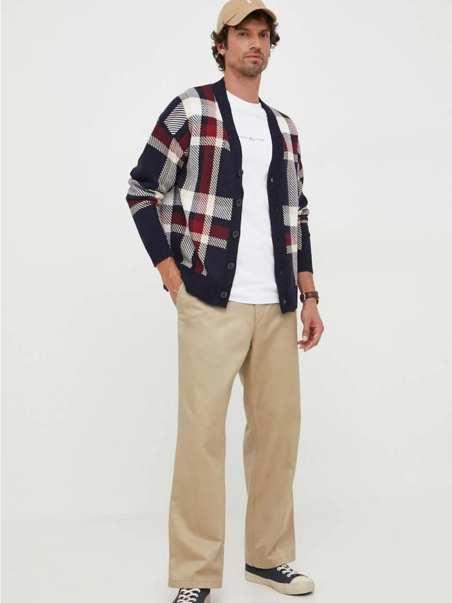 detail Tommy Hilfiger pánske biele tričko