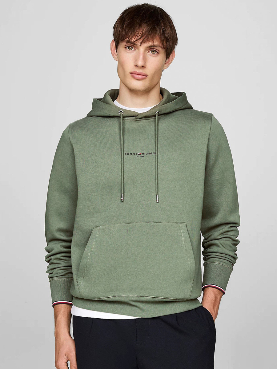 detail Tommy Hilfiger pánska zelená mikina