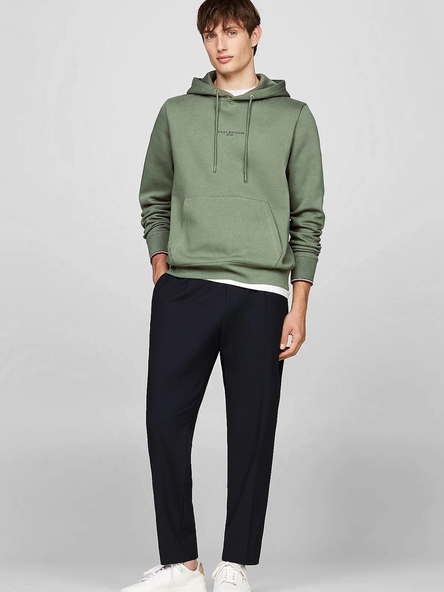 detail Tommy Hilfiger pánska zelená mikina