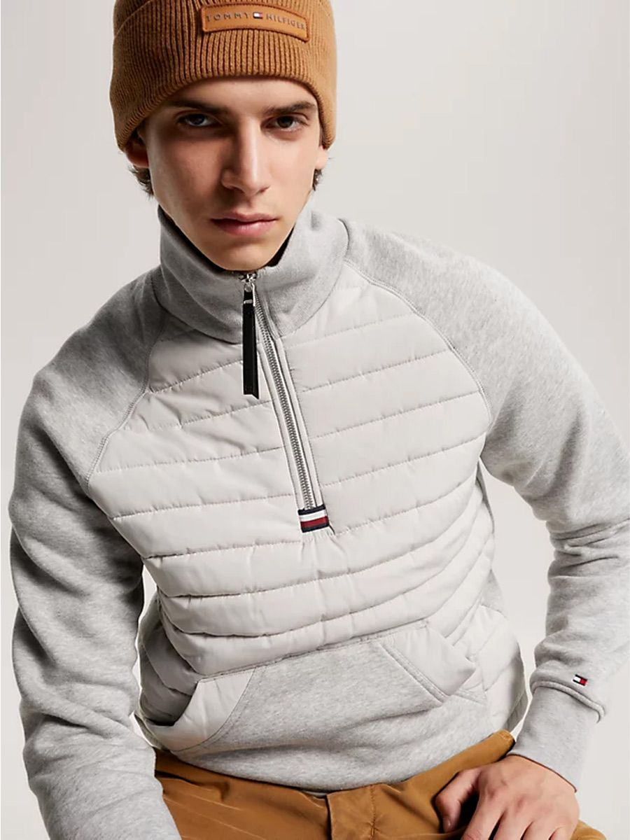 detail Tommy Hilfiger pánska šedá mikina