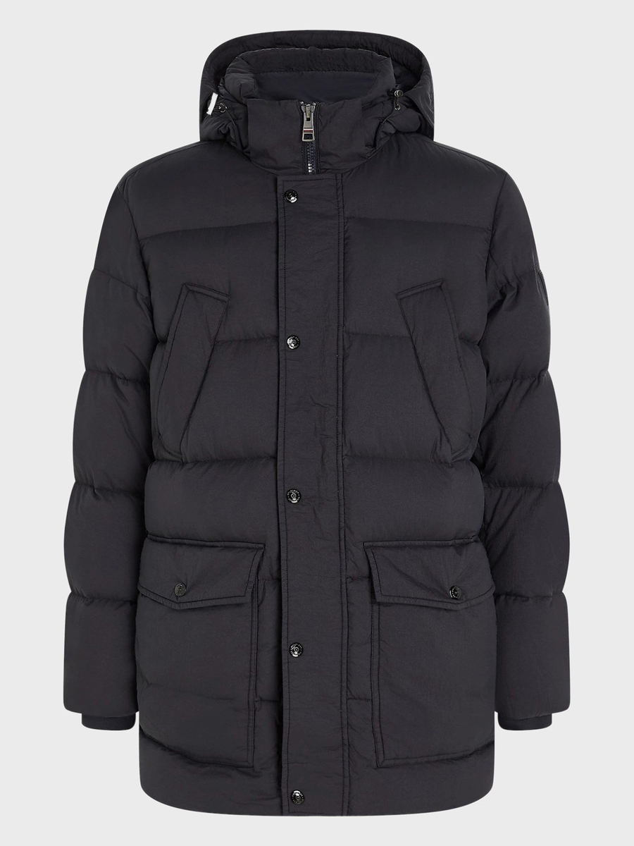 detail Tommy Hilfiger pánska tmavo modrá parka