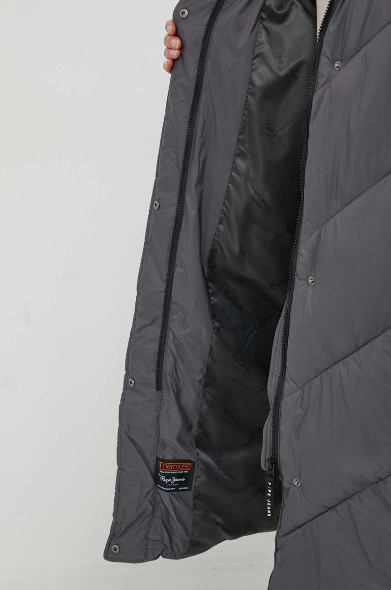 detail Pepe Jeans dámska šedá bunda MIA