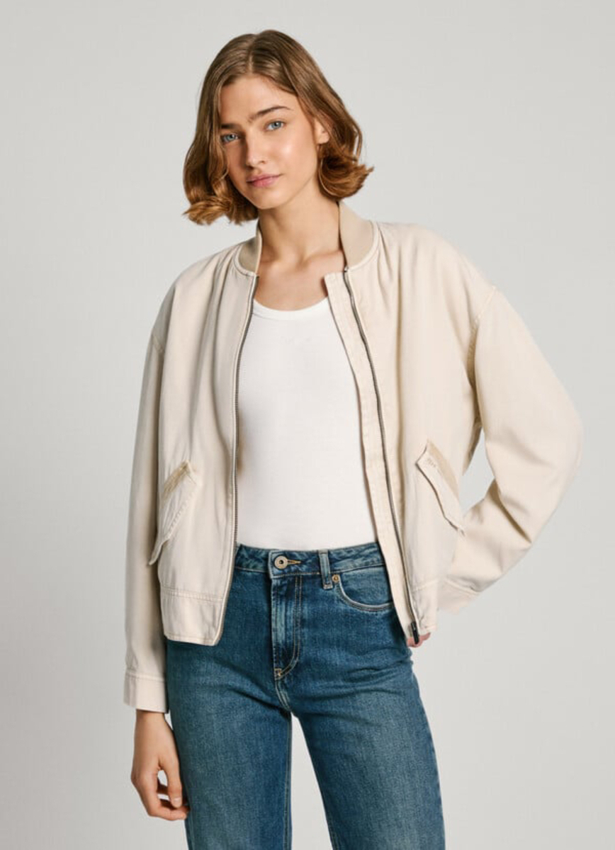detail Pepe Jeans dámska béžová bunda