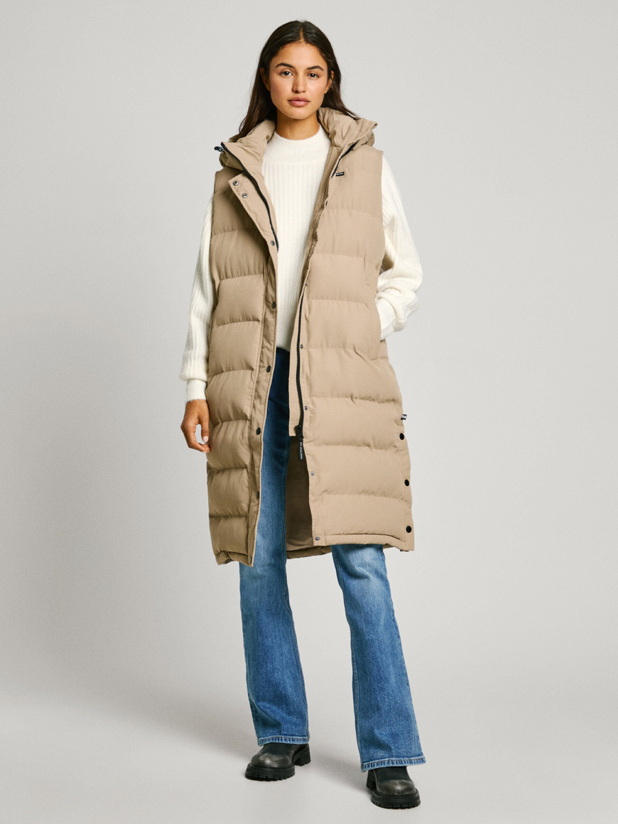 detail Pepe Jeans dámska béžová vesta