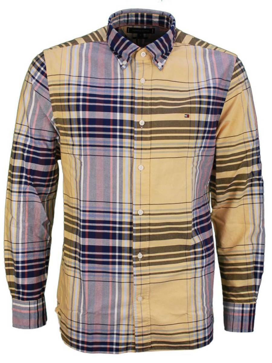 detail Tommy Hilfiger pánska kockovaná košeľa