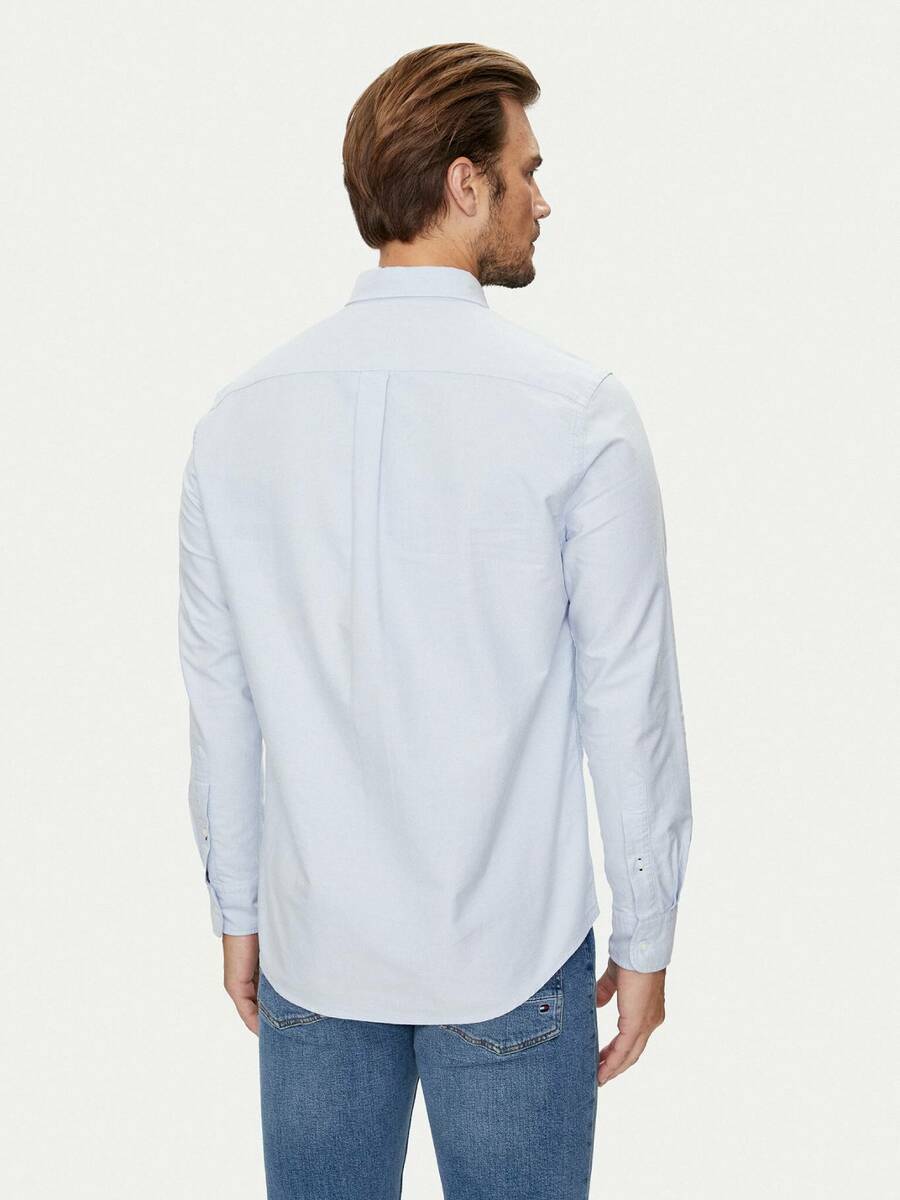 detail Tommy Hilfiger pánska svetlo modrá košeľa Solid