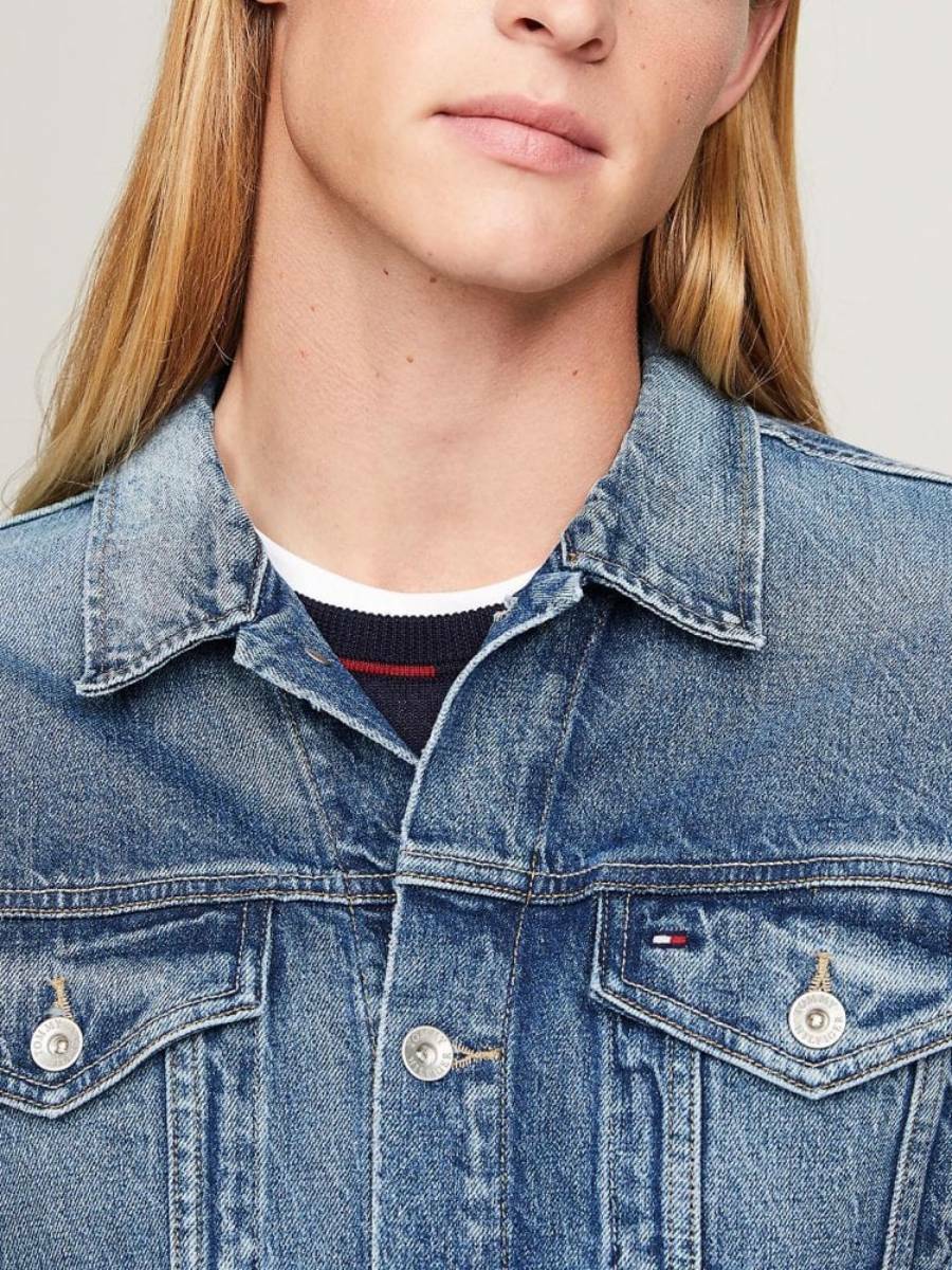 detail Tommy Hilfiger pánska džínsová bunda Trucker