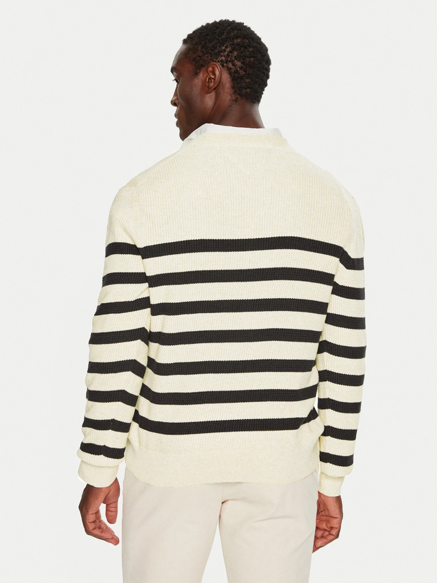 detail Tommy Hilfiger pánsky béžový sveter