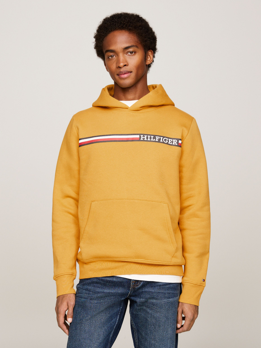 detail Tommy Hilfiger pánska horčicová mikina