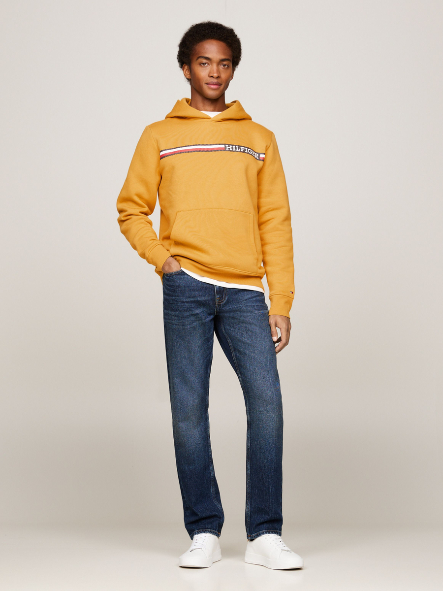 detail Tommy Hilfiger pánska horčicová mikina