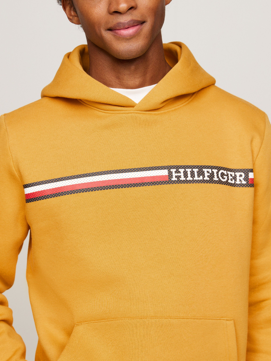 detail Tommy Hilfiger pánska horčicová mikina