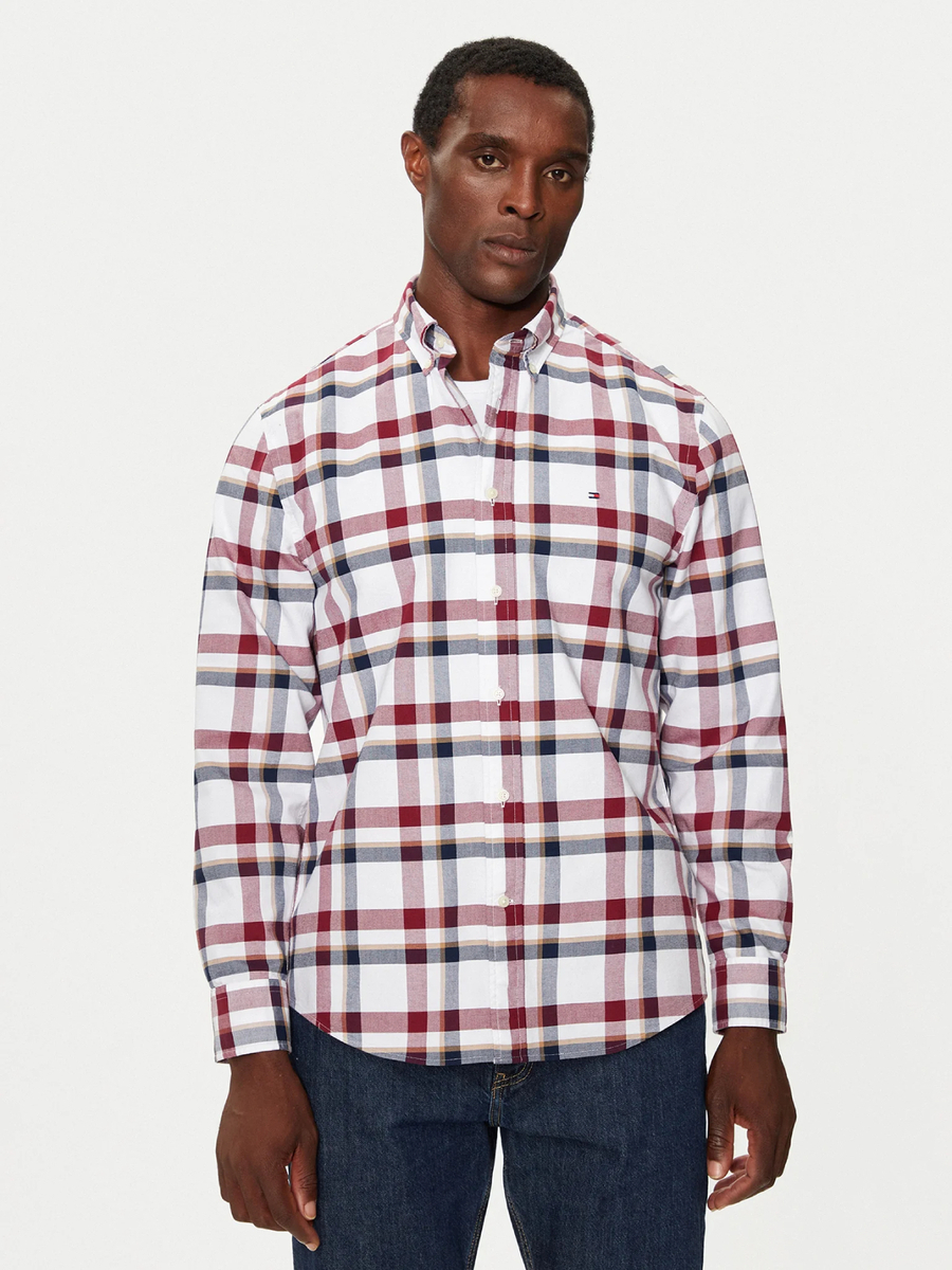 detail Tommy Hilfiger pánska kockovaná košeľa