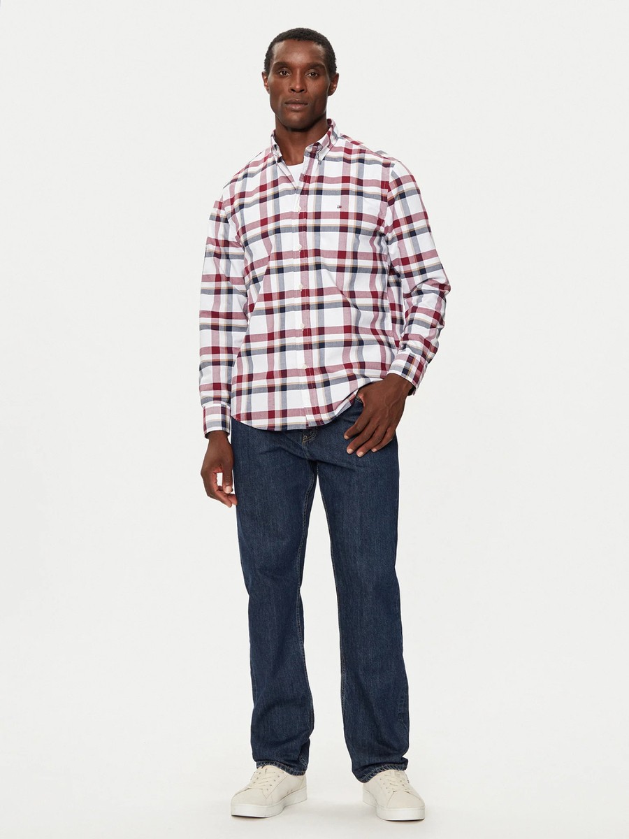 detail Tommy Hilfiger pánska kockovaná košeľa