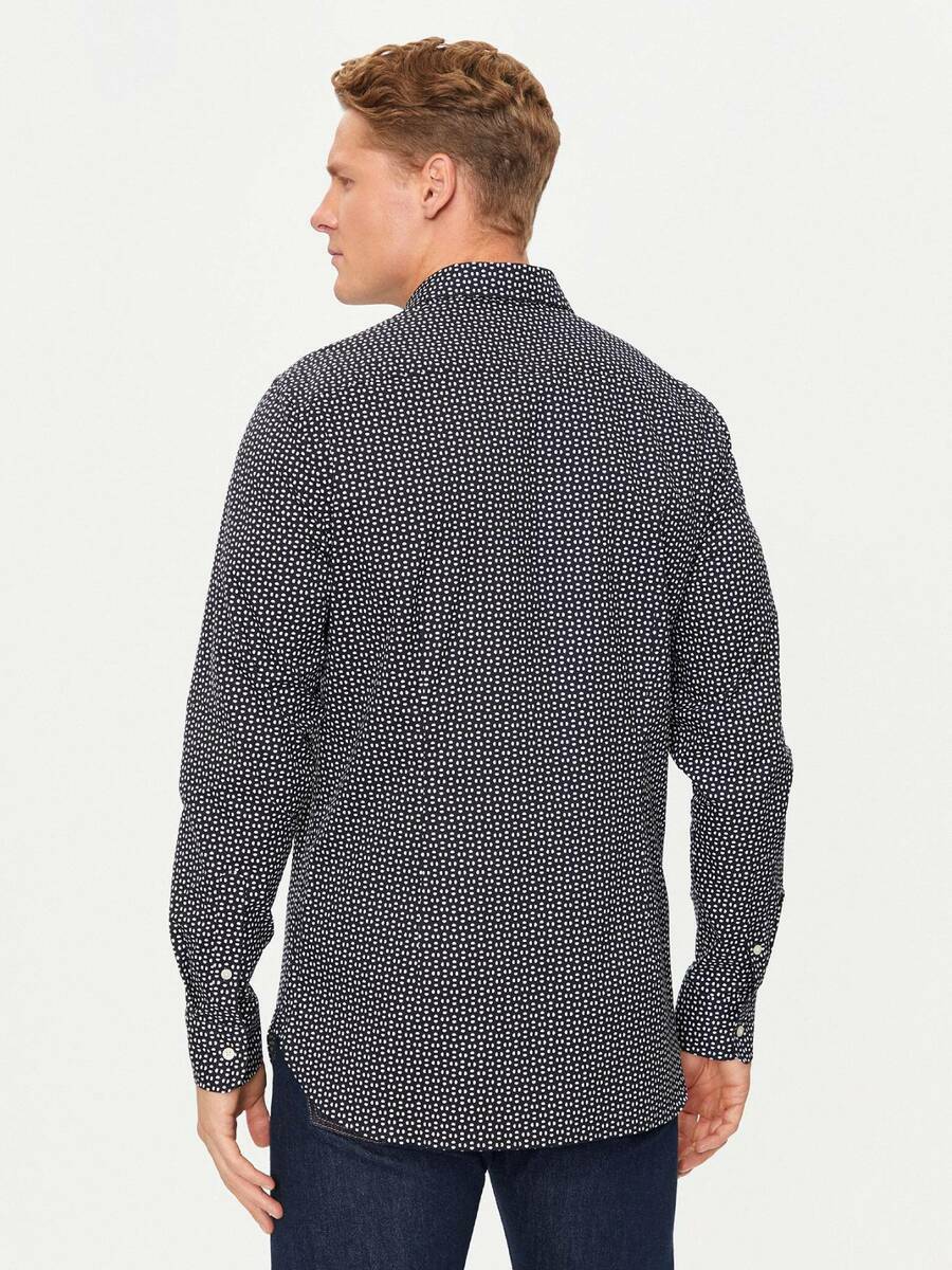detail Tommy Hilfiger pánska modrá košeľa Poplin