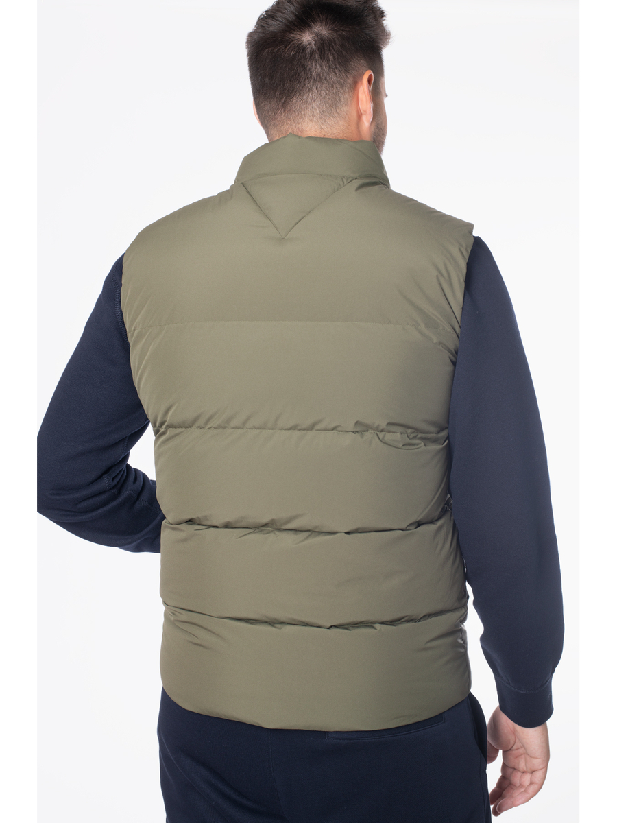 detail Tommy Hilfiger pánska khaki zelená vesta