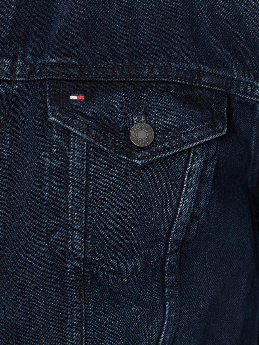 detail Tommy Hilfiger pánska tmavo modrá džínsová bunda