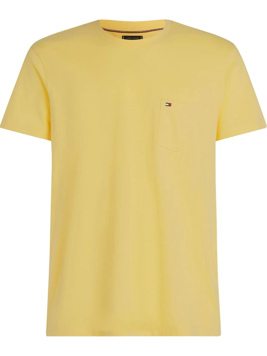 detail Tommy Hilfiger pánske žlté tričko