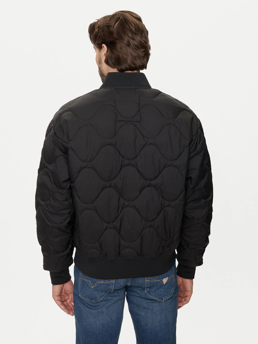 detail Tommy Hilfiger pánska čierna bunda Bomber