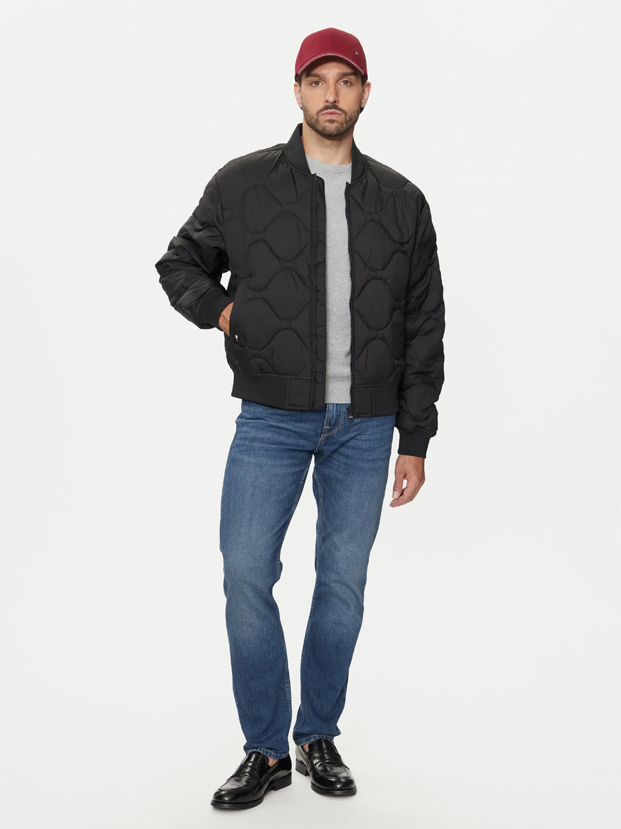 detail Tommy Hilfiger pánska čierna bunda Bomber