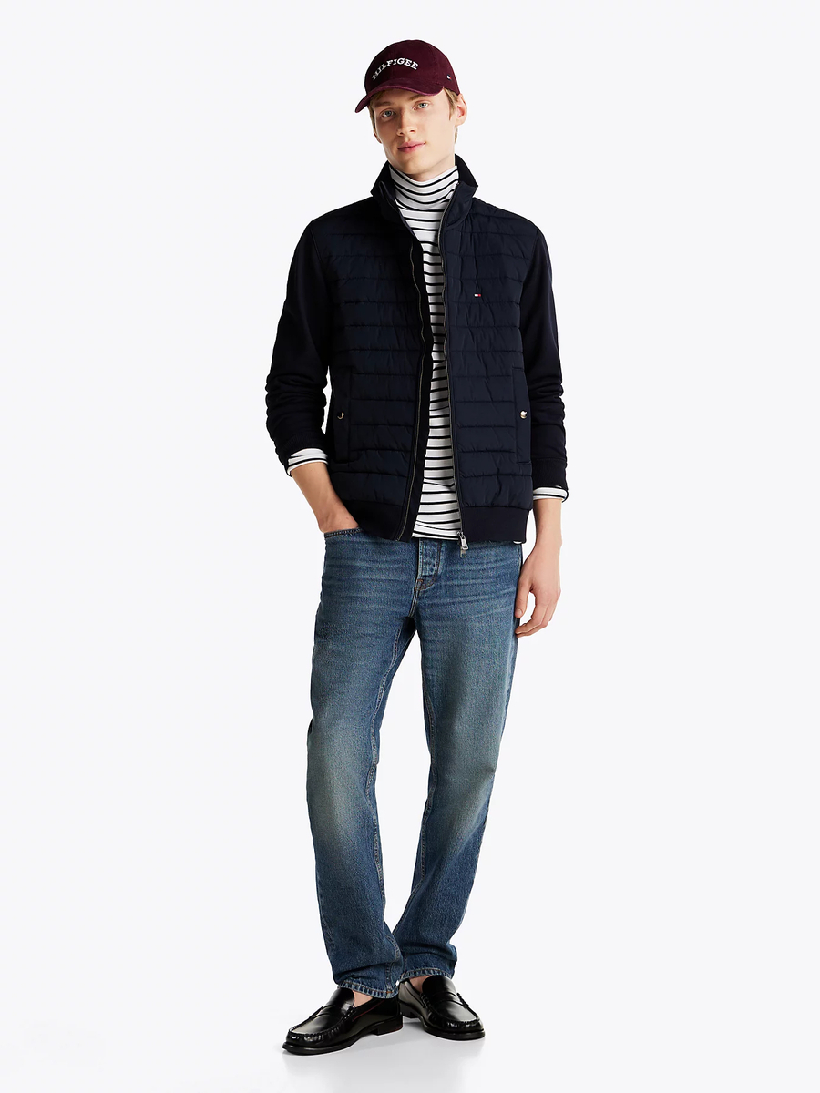 detail Tommy Hilfiger pánska tmavo modrá mikina