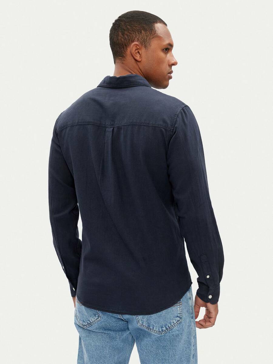 detail Pepe Jeans pánska tmavo modrá košeľa Arnau