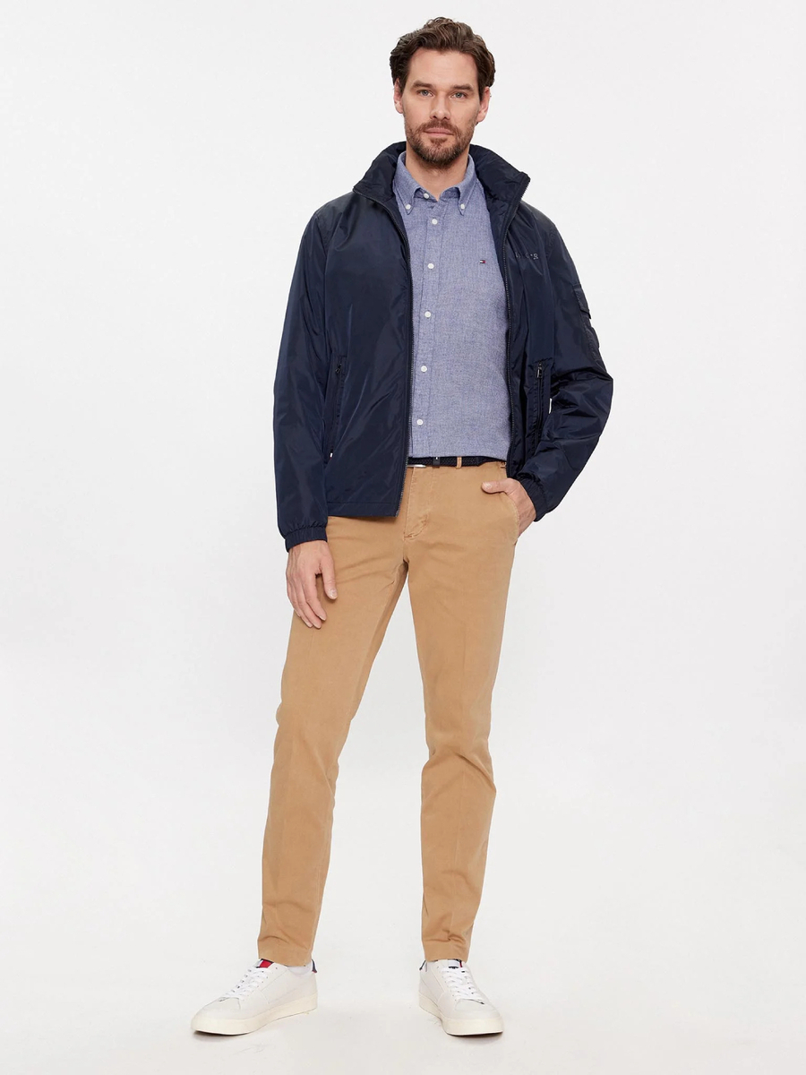 detail Tommy Hilfiger pánska modrá košeľa 