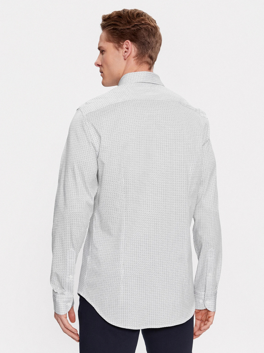 detail Tommy Hilfiger pánska biela vzorovaná košeľa