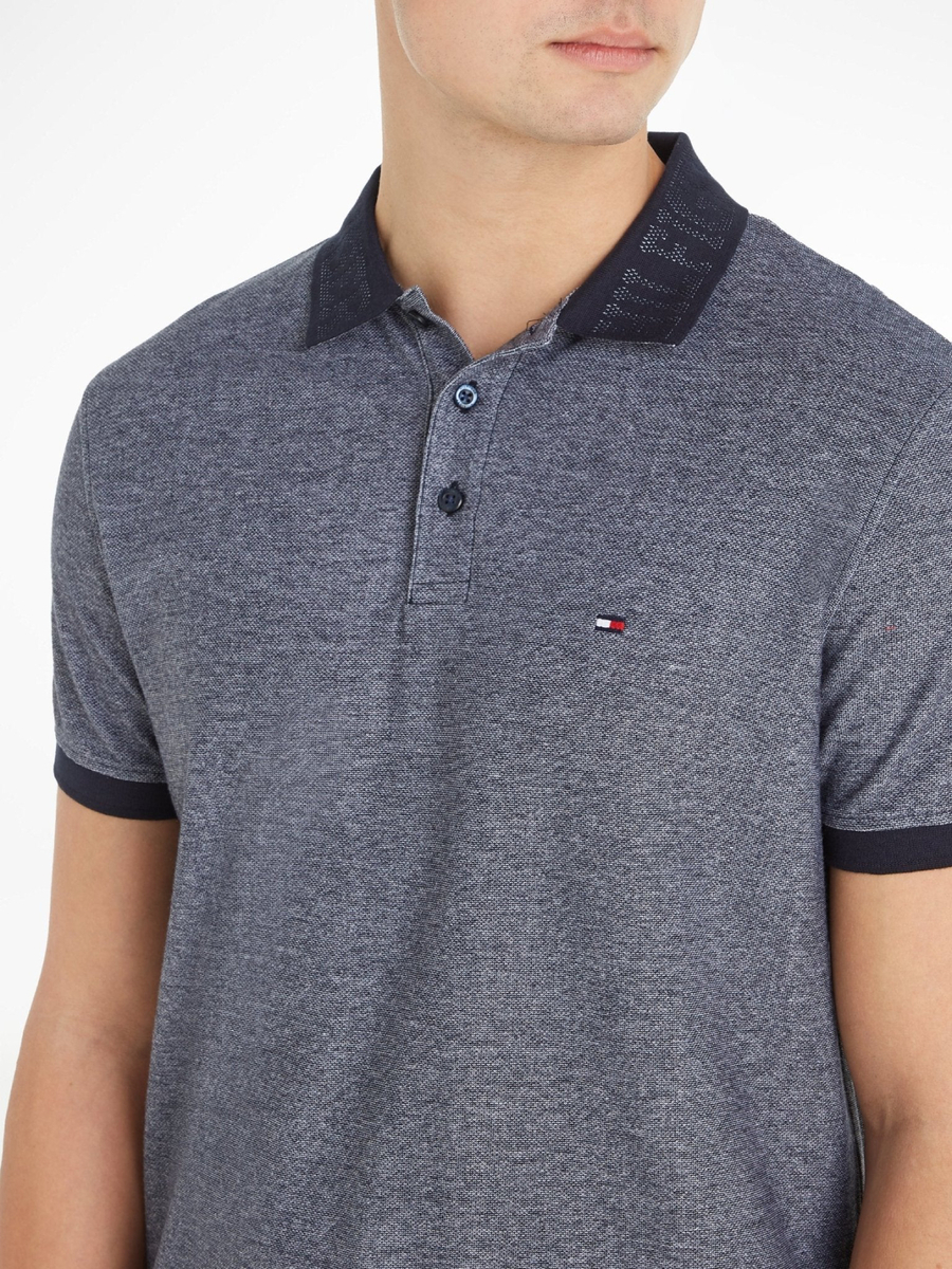 detail Tommy Hilfiger pánske tmavo modré polotričko
