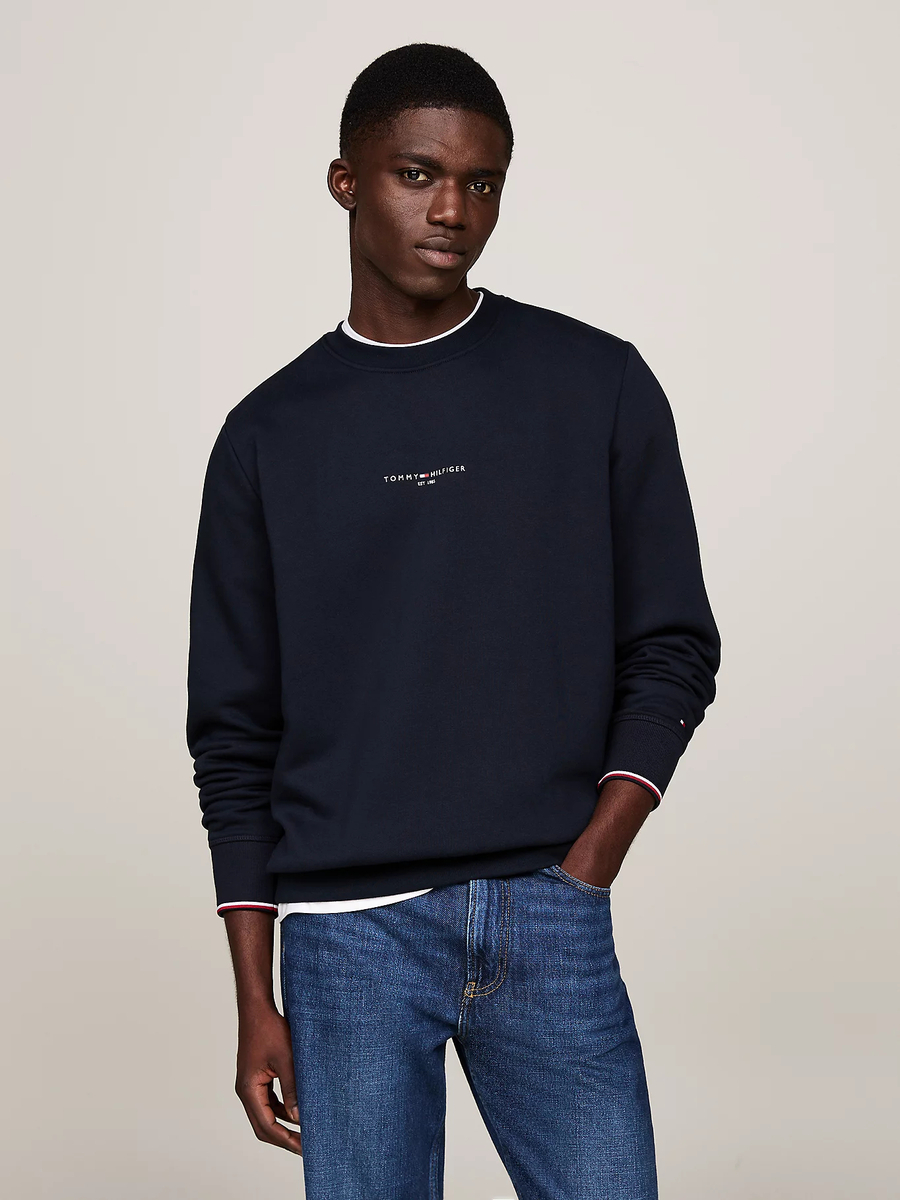 detail Tommy Hilfiger pánska tmavo modrá mikina