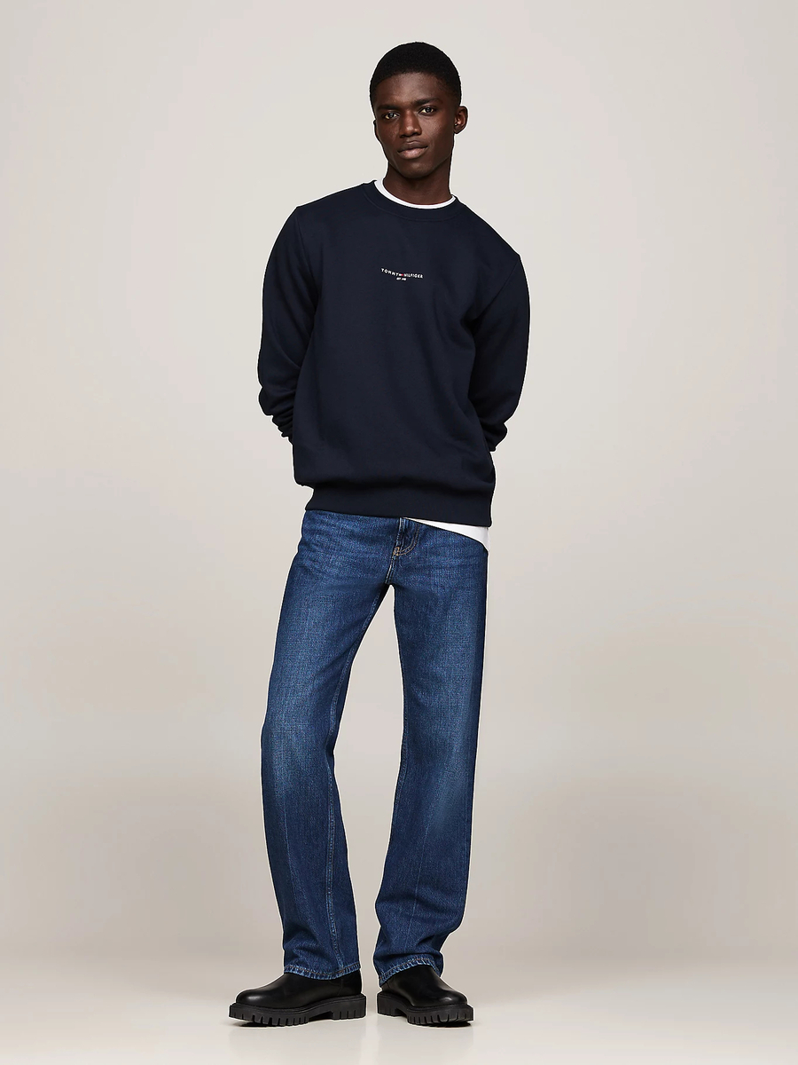 detail Tommy Hilfiger pánska tmavo modrá mikina
