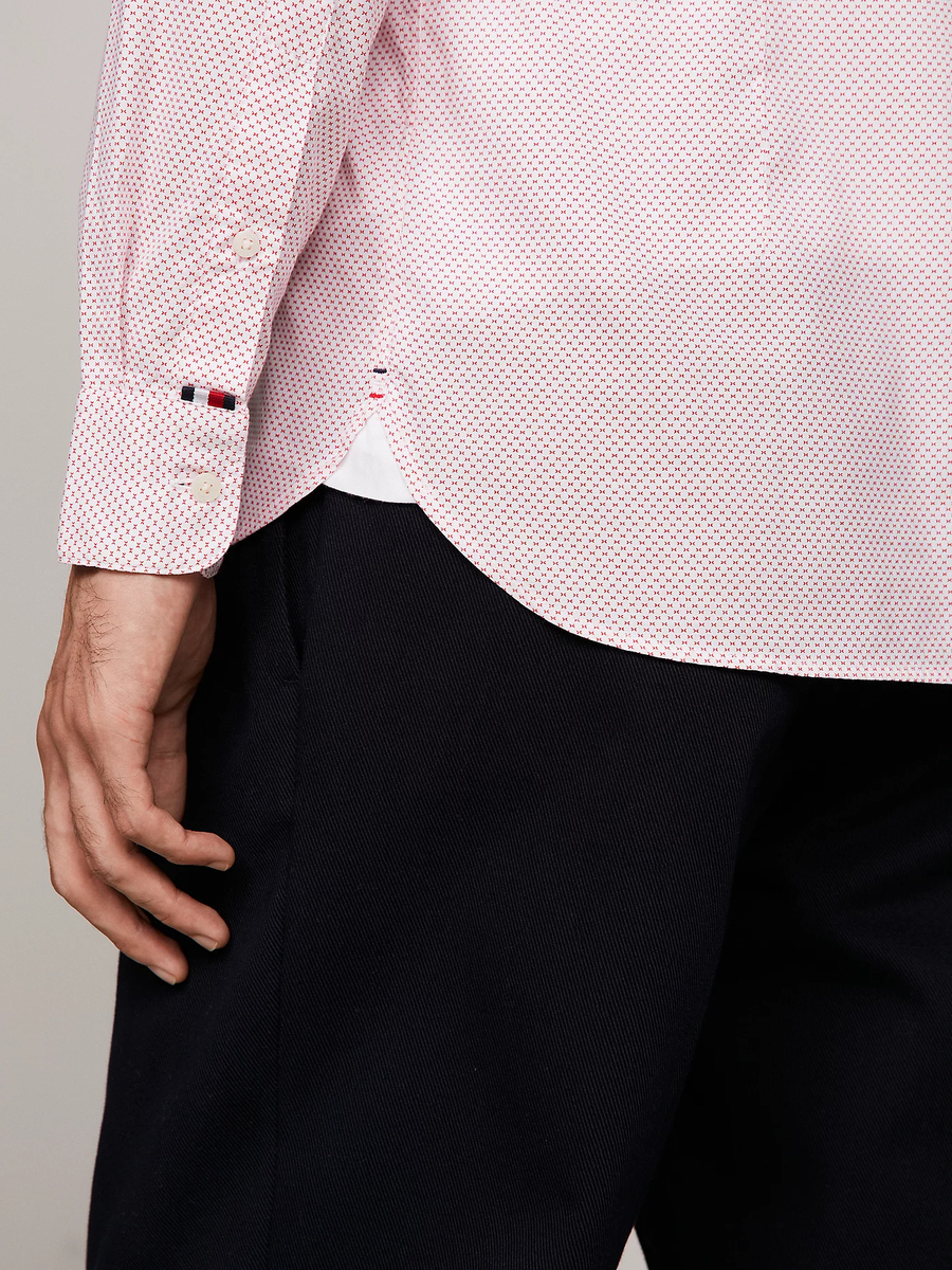 detail Tommy HIlfiger pánska červené košele Flex