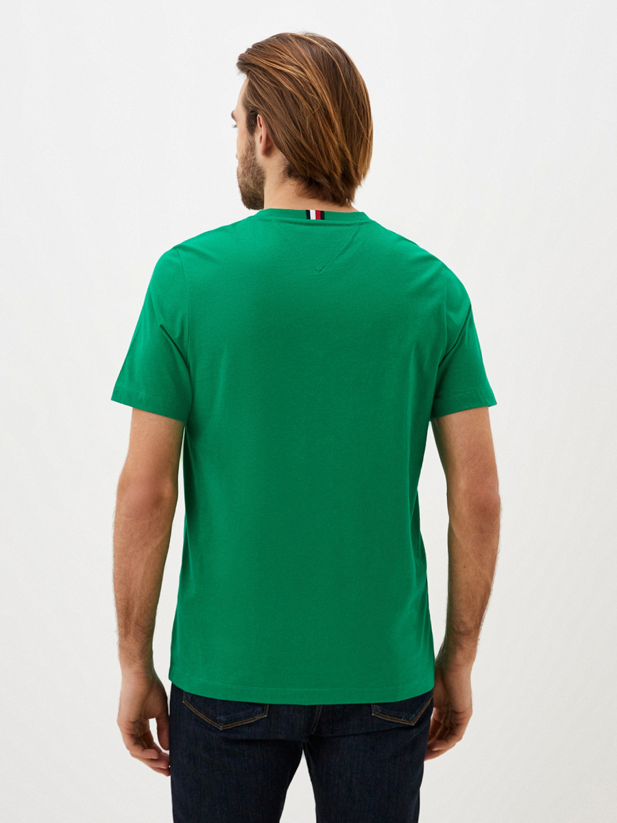 detail Tommy Hilfiger pánske zelené tričko