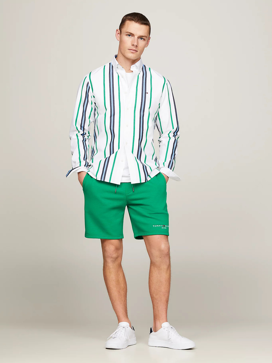 detail Tommy Hilfiger pánske zelené šortky