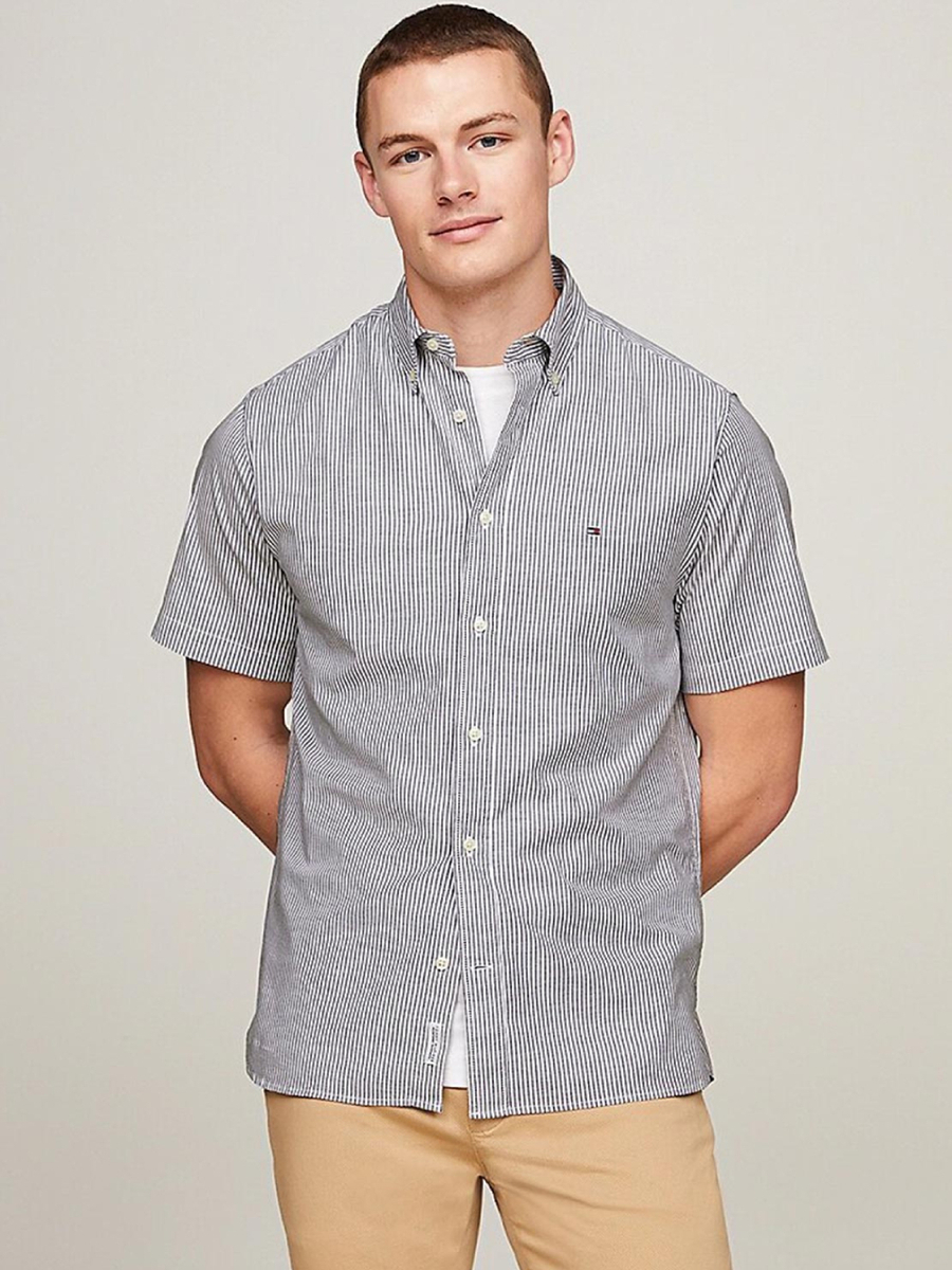 detail Tommy Hilfiger pánska pruhovaná košeľa