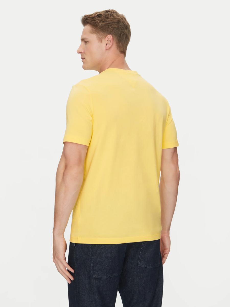 detail Tommy Hilfiger pánske žlté tričko