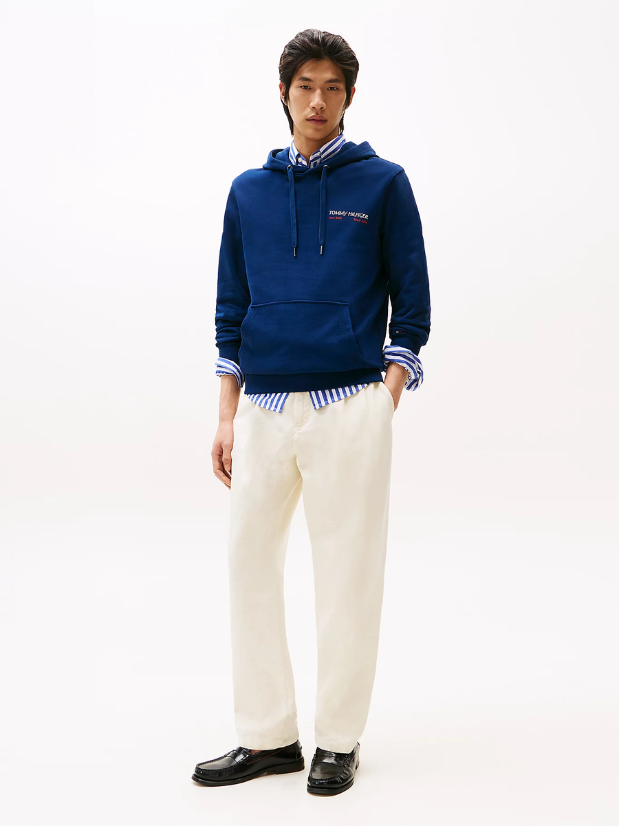 detail Tommy Hilfiger pánska modrá mikina