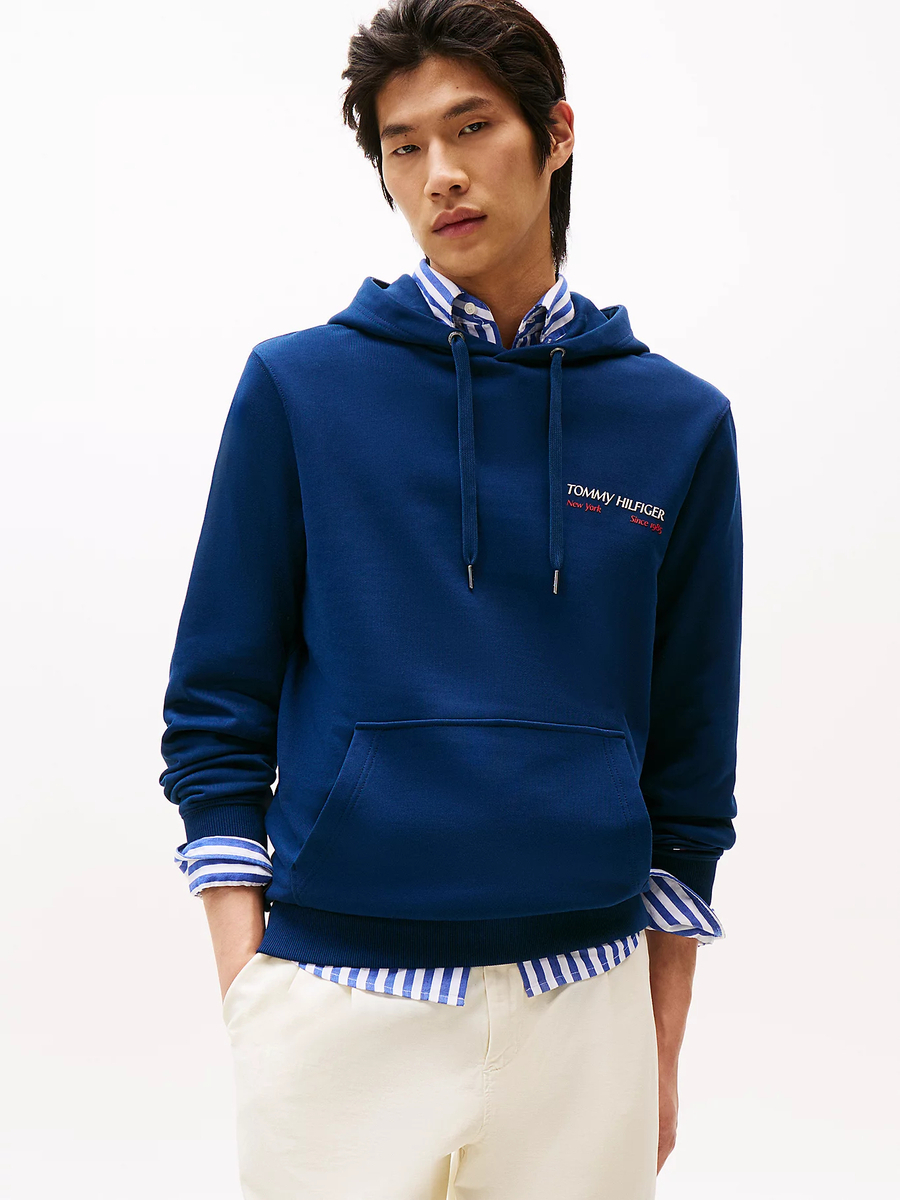 detail Tommy Hilfiger pánska modrá mikina