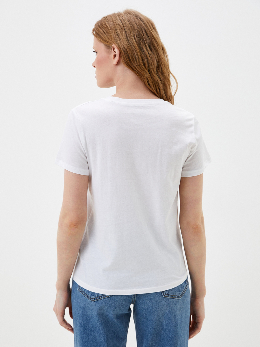 detail Pepe Jeans dámske biele tričko Lorette