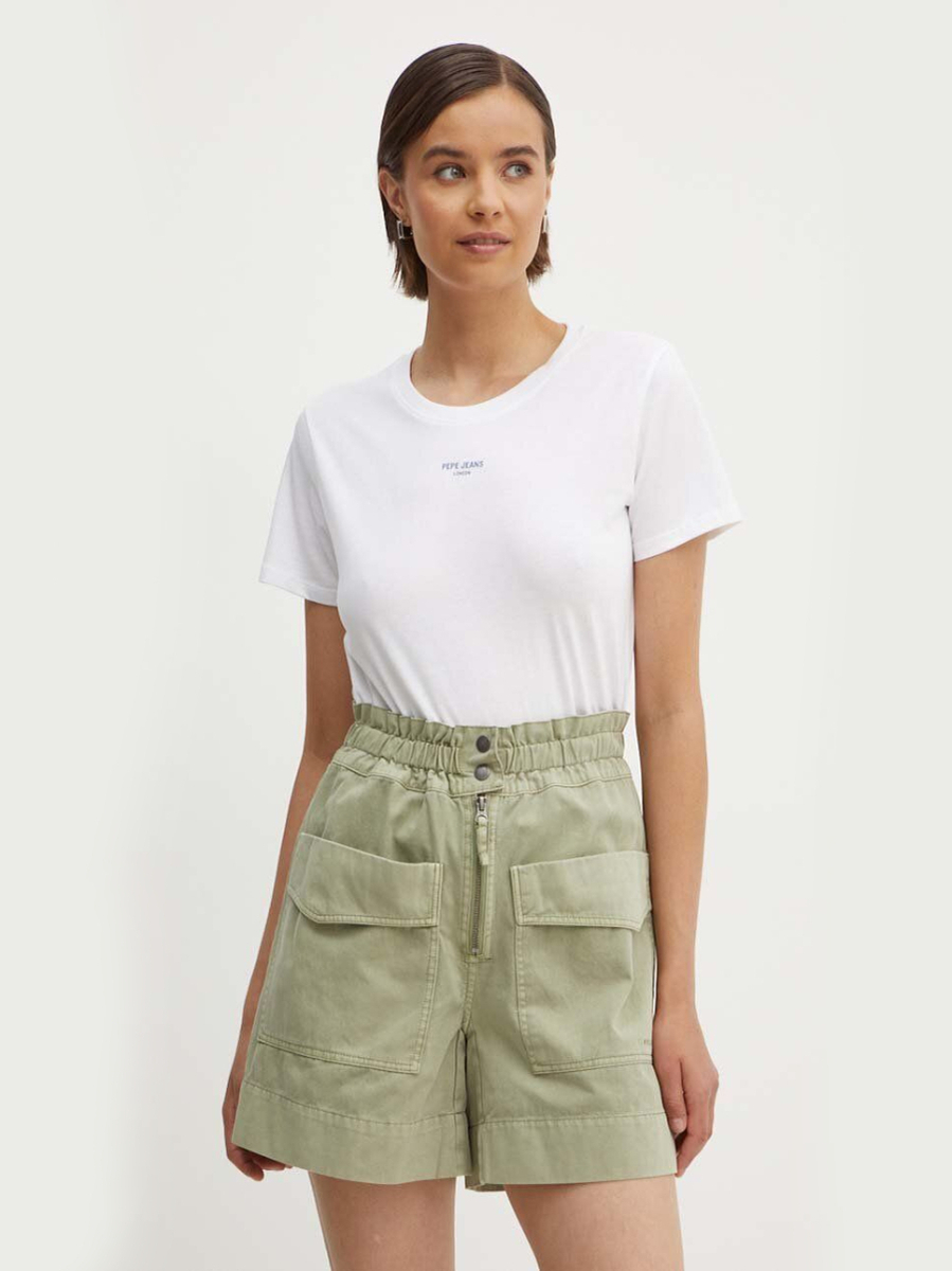 detail Pepe Jeans dámske biele tričko