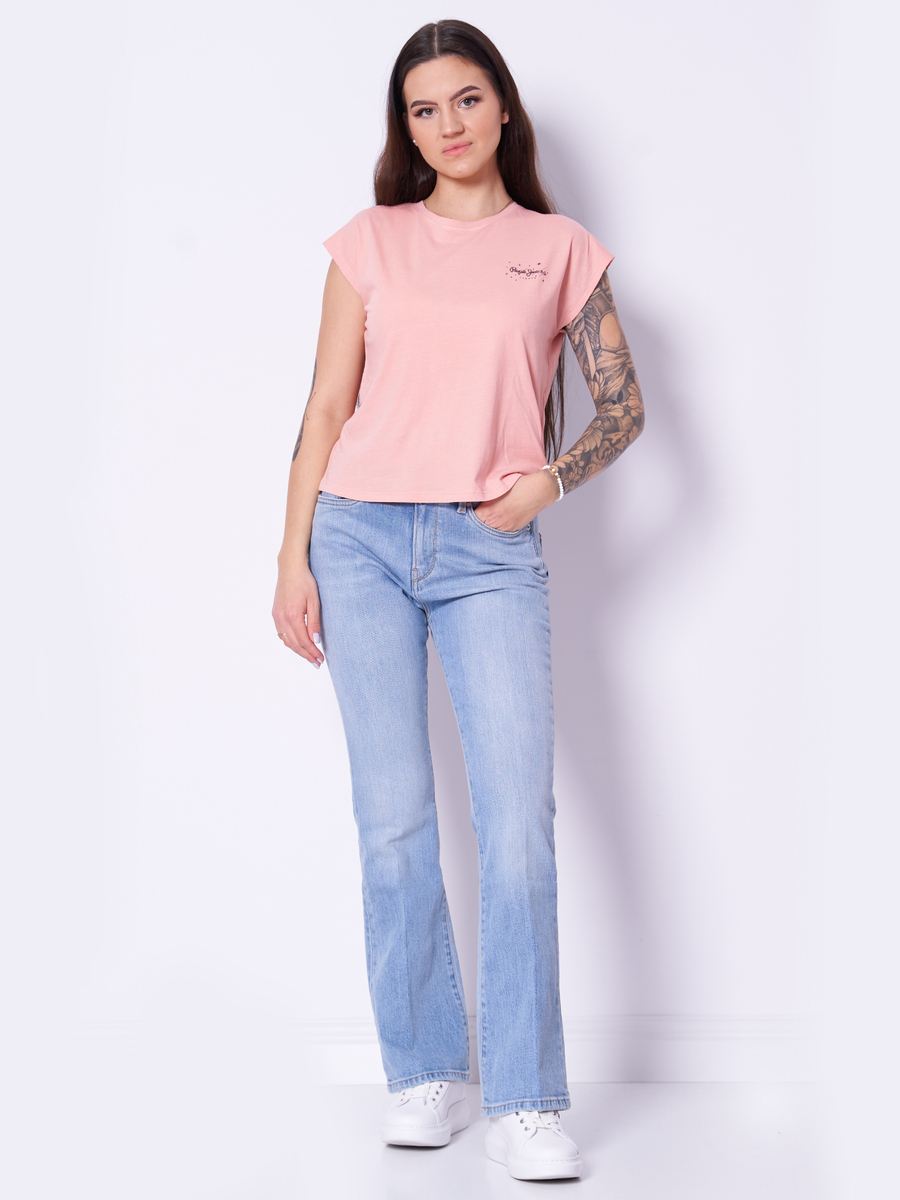 detail Pepe Jeans dámske marhuľové tričko Lorena 