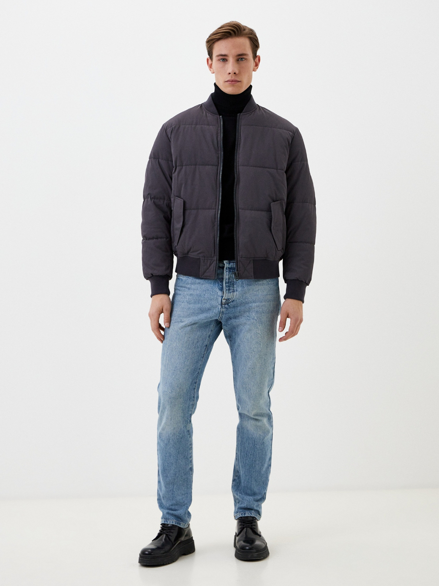 detail Pepe Jeans pánska šedá bunda bomber