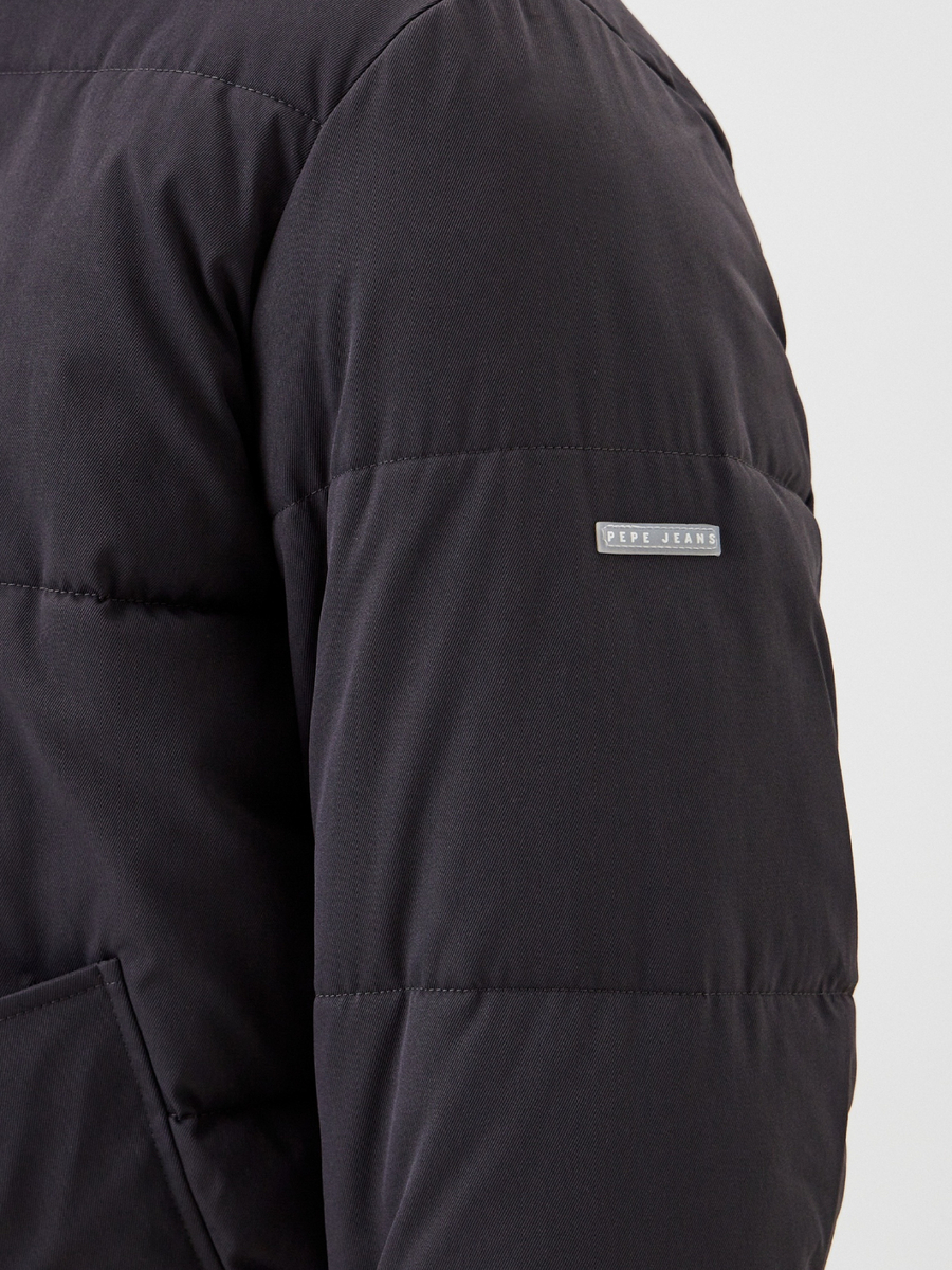 detail Pepe Jeans pánska šedá bunda bomber