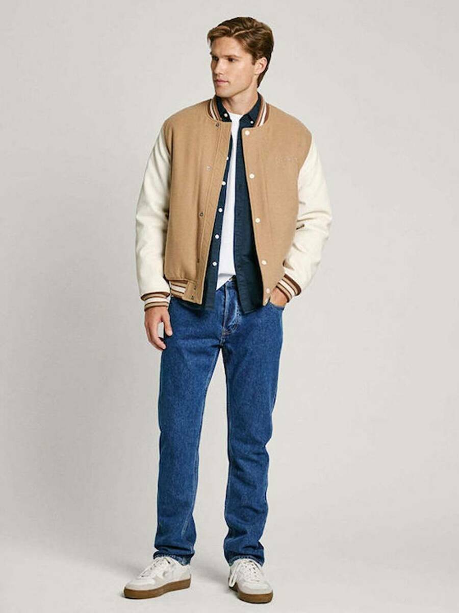 detail Pepe Jeans pánsky béžový bomber Tustin