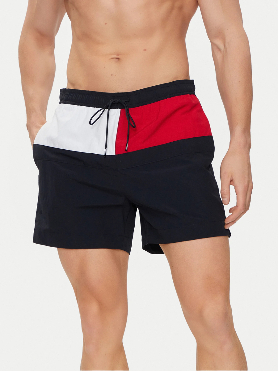 detail Tommy Hilfiger pánske tmavo modré plavky