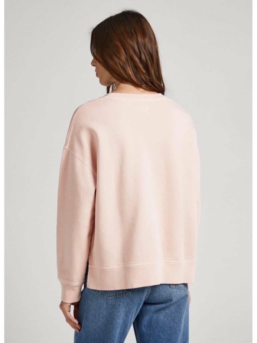 detail Pepe Jeans dámska ružová mikina Bailey