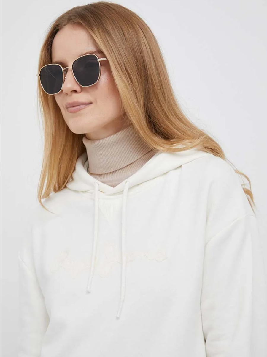 detail Pepe Jeans dámska krémová mikina