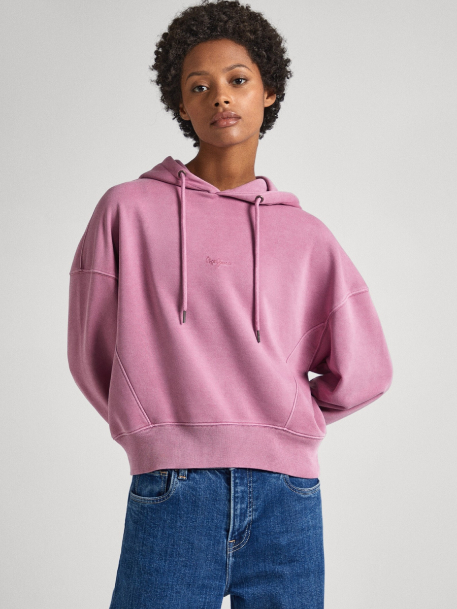 detail Pepe Jeans dámska ružová mikina