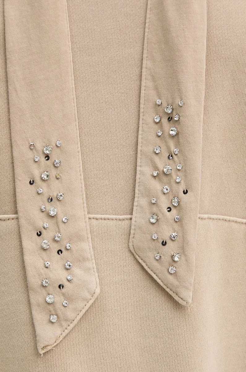 detail Pepe Jeans dámska béžová mikina FALISTA