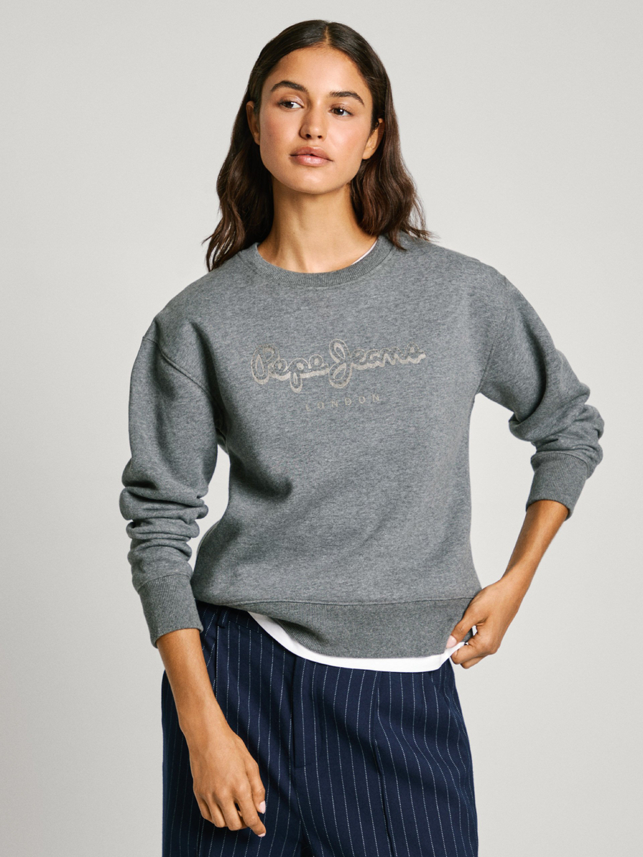 detail Pepe Jeans dámska šedá mikina Francesca
