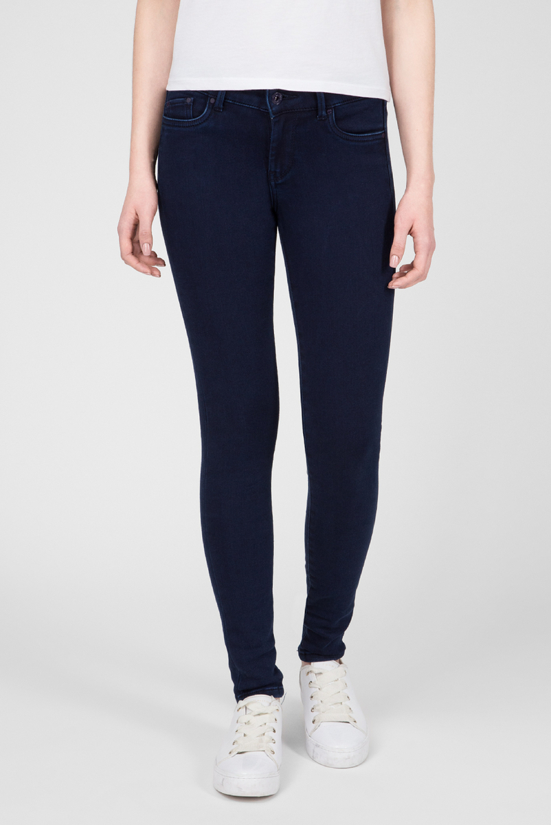 detail Pepe Jeans dámske tmavomodré džínsy Pixie